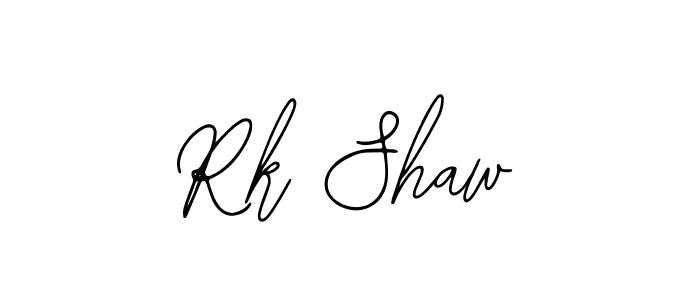 Use a signature maker to create a handwritten signature online. With this signature software, you can design (Bearetta-2O07w) your own signature for name Rk Shaw. Rk Shaw signature style 12 images and pictures png