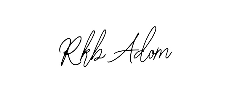 The best way (Bearetta-2O07w) to make a short signature is to pick only two or three words in your name. The name Rkb Adom include a total of six letters. For converting this name. Rkb Adom signature style 12 images and pictures png