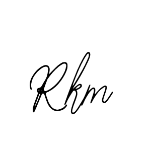 How to make Rkm name signature. Use Bearetta-2O07w style for creating short signs online. This is the latest handwritten sign. Rkm signature style 12 images and pictures png