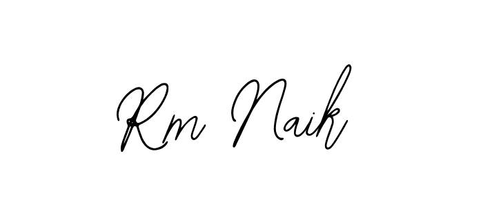 Use a signature maker to create a handwritten signature online. With this signature software, you can design (Bearetta-2O07w) your own signature for name Rm Naik. Rm Naik signature style 12 images and pictures png