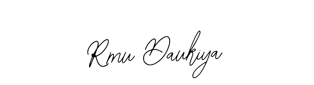 Also You can easily find your signature by using the search form. We will create Rmu Daukiya name handwritten signature images for you free of cost using Bearetta-2O07w sign style. Rmu Daukiya signature style 12 images and pictures png