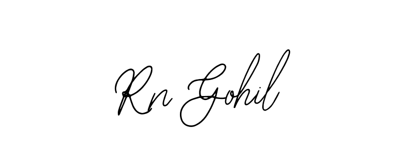 if you are searching for the best signature style for your name Rn Gohil. so please give up your signature search. here we have designed multiple signature styles  using Bearetta-2O07w. Rn Gohil signature style 12 images and pictures png