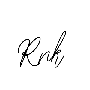 How to make Rnk name signature. Use Bearetta-2O07w style for creating short signs online. This is the latest handwritten sign. Rnk signature style 12 images and pictures png