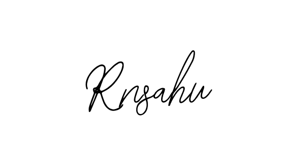 How to make Rnsahu name signature. Use Bearetta-2O07w style for creating short signs online. This is the latest handwritten sign. Rnsahu signature style 12 images and pictures png