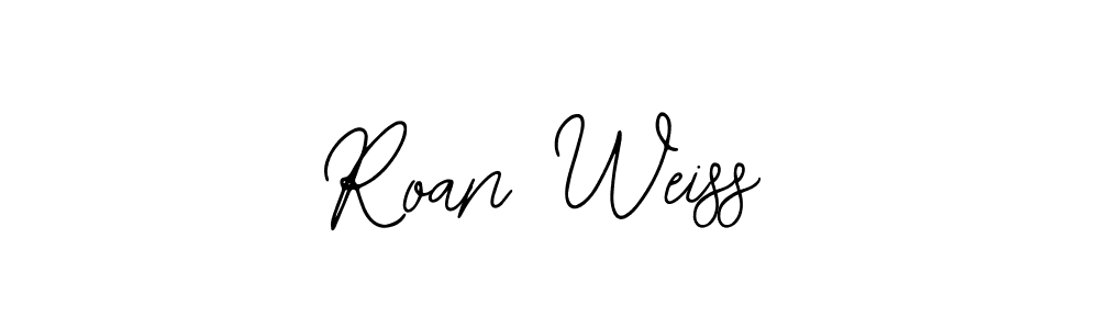You should practise on your own different ways (Bearetta-2O07w) to write your name (Roan Weiss) in signature. don't let someone else do it for you. Roan Weiss signature style 12 images and pictures png