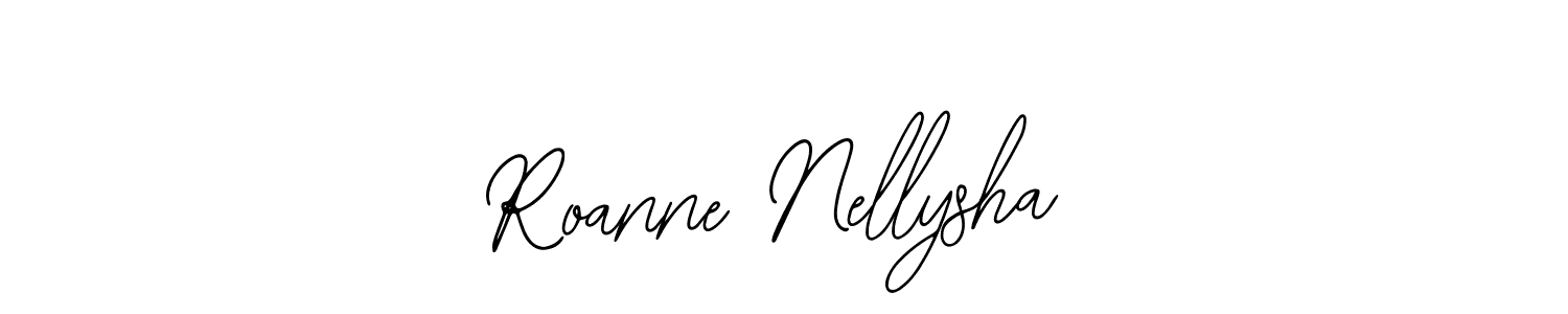 You should practise on your own different ways (Bearetta-2O07w) to write your name (Roanne Nellysha) in signature. don't let someone else do it for you. Roanne Nellysha signature style 12 images and pictures png