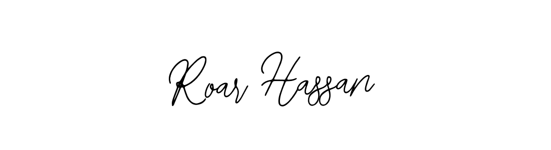 How to make Roar Hassan name signature. Use Bearetta-2O07w style for creating short signs online. This is the latest handwritten sign. Roar Hassan signature style 12 images and pictures png