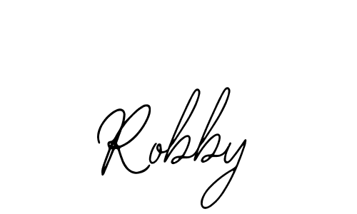 Use a signature maker to create a handwritten signature online. With this signature software, you can design (Bearetta-2O07w) your own signature for name Robby. Robby signature style 12 images and pictures png