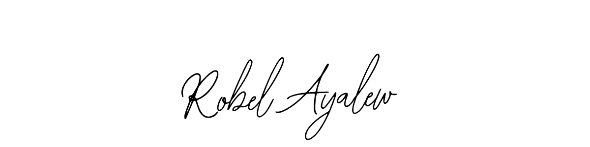 How to make Robel Ayalew name signature. Use Bearetta-2O07w style for creating short signs online. This is the latest handwritten sign. Robel Ayalew signature style 12 images and pictures png