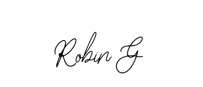 Use a signature maker to create a handwritten signature online. With this signature software, you can design (Bearetta-2O07w) your own signature for name Robin G. Robin G signature style 12 images and pictures png