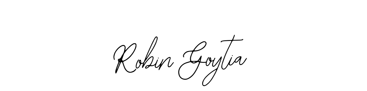 You should practise on your own different ways (Bearetta-2O07w) to write your name (Robin Goytia) in signature. don't let someone else do it for you. Robin Goytia signature style 12 images and pictures png