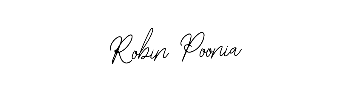 How to make Robin Poonia name signature. Use Bearetta-2O07w style for creating short signs online. This is the latest handwritten sign. Robin Poonia signature style 12 images and pictures png