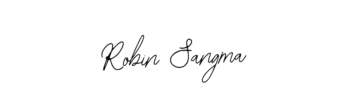 You should practise on your own different ways (Bearetta-2O07w) to write your name (Robin Sangma) in signature. don't let someone else do it for you. Robin Sangma signature style 12 images and pictures png