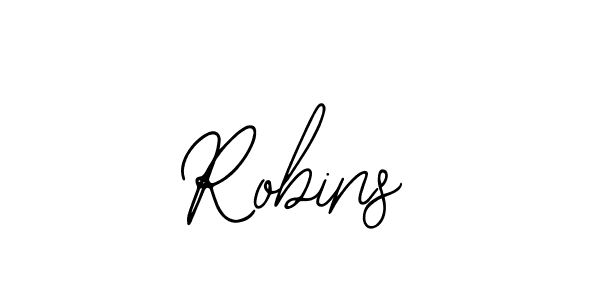 Design your own signature with our free online signature maker. With this signature software, you can create a handwritten (Bearetta-2O07w) signature for name Robins. Robins signature style 12 images and pictures png