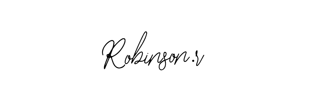 How to make Robinson.r name signature. Use Bearetta-2O07w style for creating short signs online. This is the latest handwritten sign. Robinson.r signature style 12 images and pictures png