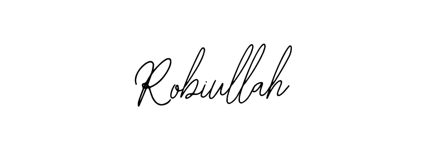 Use a signature maker to create a handwritten signature online. With this signature software, you can design (Bearetta-2O07w) your own signature for name Robiullah. Robiullah signature style 12 images and pictures png