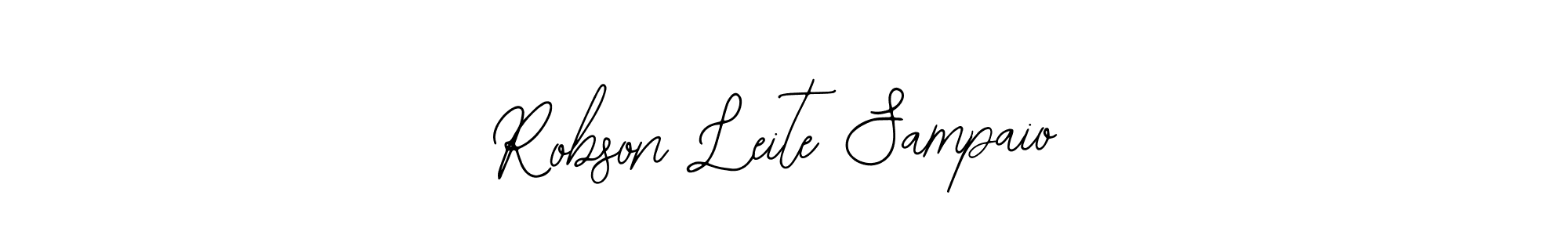 How to make Robson Leite Sampaio name signature. Use Bearetta-2O07w style for creating short signs online. This is the latest handwritten sign. Robson Leite Sampaio signature style 12 images and pictures png