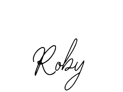 Design your own signature with our free online signature maker. With this signature software, you can create a handwritten (Bearetta-2O07w) signature for name Roby. Roby signature style 12 images and pictures png