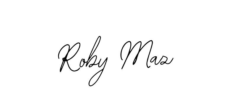 Similarly Bearetta-2O07w is the best handwritten signature design. Signature creator online .You can use it as an online autograph creator for name Roby Maz. Roby Maz signature style 12 images and pictures png