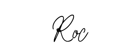 How to make Roc name signature. Use Bearetta-2O07w style for creating short signs online. This is the latest handwritten sign. Roc signature style 12 images and pictures png