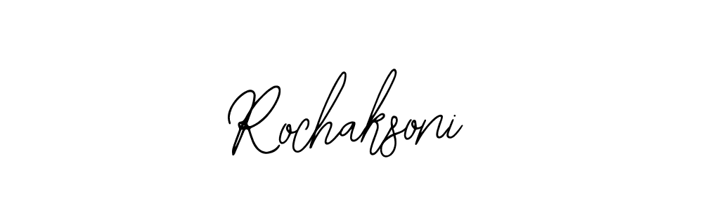 You should practise on your own different ways (Bearetta-2O07w) to write your name (Rochaksoni) in signature. don't let someone else do it for you. Rochaksoni signature style 12 images and pictures png