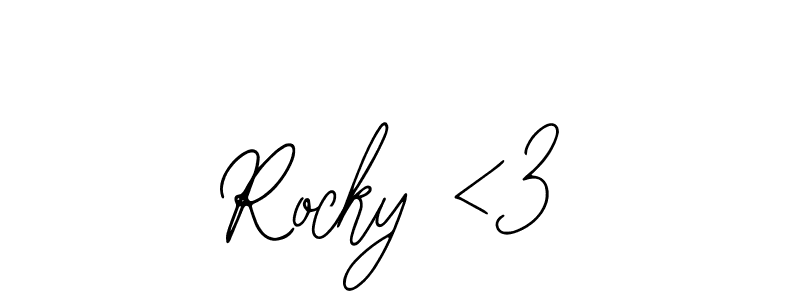 How to make Rocky <3 signature? Bearetta-2O07w is a professional autograph style. Create handwritten signature for Rocky <3 name. Rocky <3 signature style 12 images and pictures png