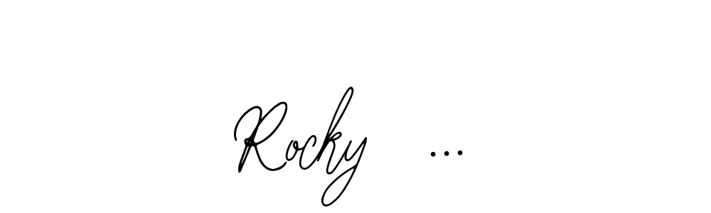 Use a signature maker to create a handwritten signature online. With this signature software, you can design (Bearetta-2O07w) your own signature for name Rocky  .... Rocky  ... signature style 12 images and pictures png