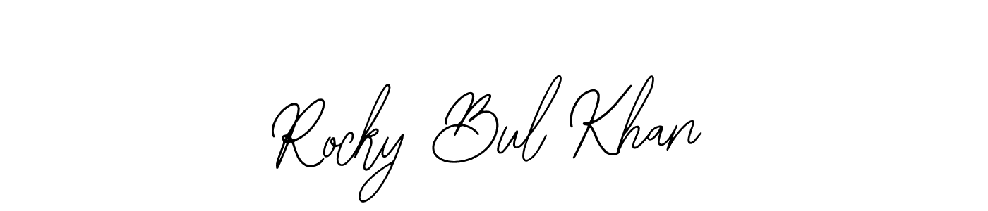 The best way (Bearetta-2O07w) to make a short signature is to pick only two or three words in your name. The name Rocky Bul Khan include a total of six letters. For converting this name. Rocky Bul Khan signature style 12 images and pictures png