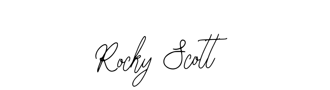 The best way (Bearetta-2O07w) to make a short signature is to pick only two or three words in your name. The name Rocky Scott include a total of six letters. For converting this name. Rocky Scott signature style 12 images and pictures png