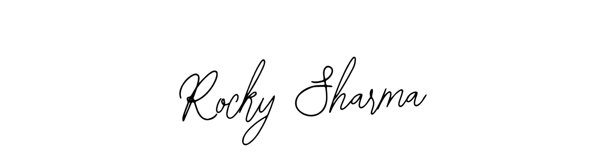 Use a signature maker to create a handwritten signature online. With this signature software, you can design (Bearetta-2O07w) your own signature for name Rocky Sharma. Rocky Sharma signature style 12 images and pictures png