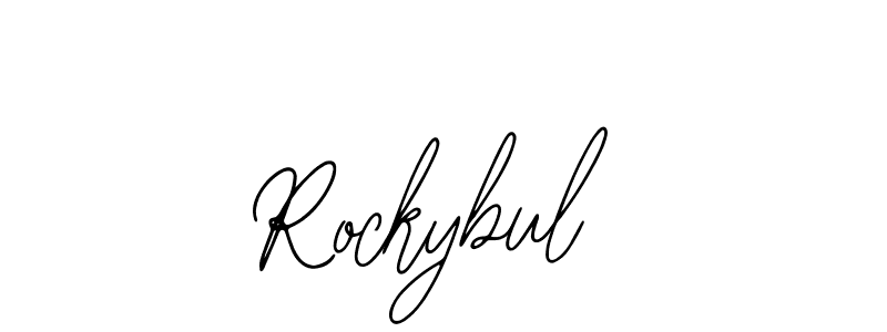 How to make Rockybul name signature. Use Bearetta-2O07w style for creating short signs online. This is the latest handwritten sign. Rockybul signature style 12 images and pictures png