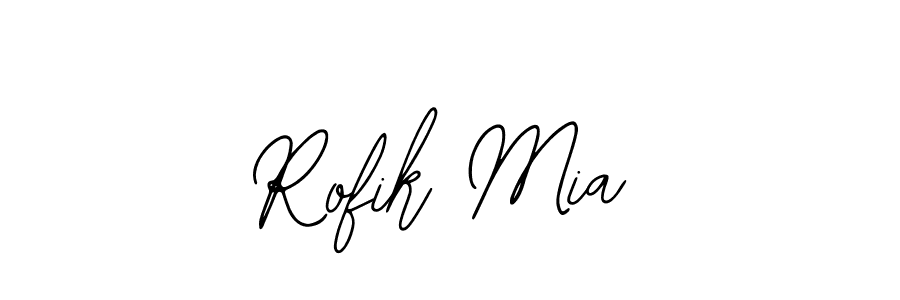 How to make Rofik Mia name signature. Use Bearetta-2O07w style for creating short signs online. This is the latest handwritten sign. Rofik Mia signature style 12 images and pictures png