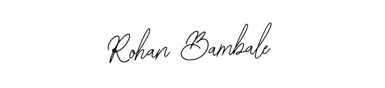 The best way (Bearetta-2O07w) to make a short signature is to pick only two or three words in your name. The name Rohan Bambale include a total of six letters. For converting this name. Rohan Bambale signature style 12 images and pictures png