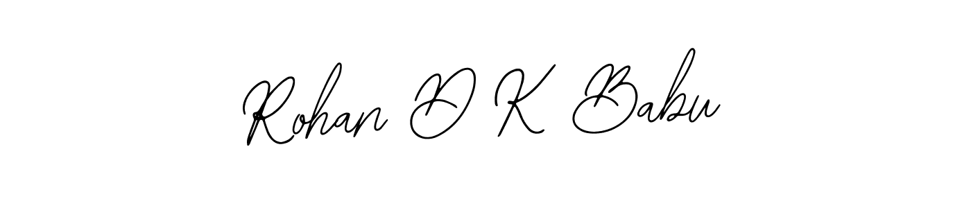 Bearetta-2O07w is a professional signature style that is perfect for those who want to add a touch of class to their signature. It is also a great choice for those who want to make their signature more unique. Get Rohan D K Babu name to fancy signature for free. Rohan D K Babu signature style 12 images and pictures png