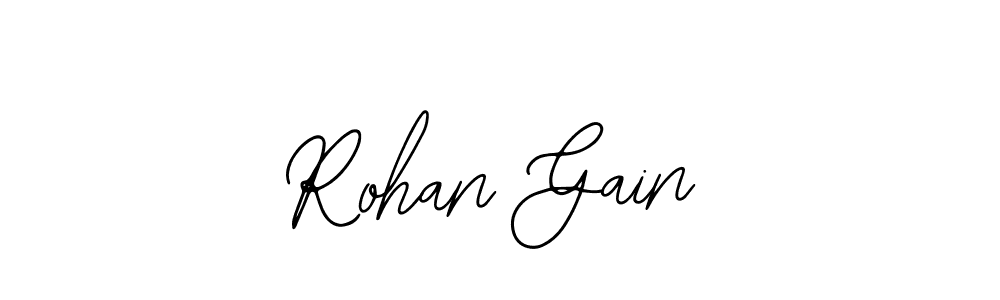 How to make Rohan Gain name signature. Use Bearetta-2O07w style for creating short signs online. This is the latest handwritten sign. Rohan Gain signature style 12 images and pictures png