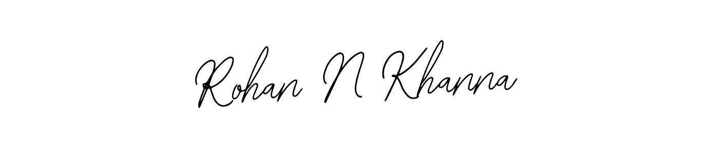 How to make Rohan N Khanna name signature. Use Bearetta-2O07w style for creating short signs online. This is the latest handwritten sign. Rohan N Khanna signature style 12 images and pictures png