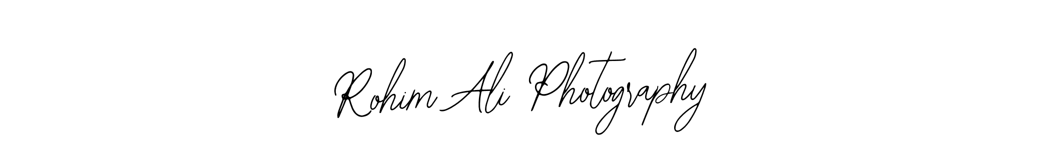 Also You can easily find your signature by using the search form. We will create Rohim Ali Photography name handwritten signature images for you free of cost using Bearetta-2O07w sign style. Rohim Ali Photography signature style 12 images and pictures png