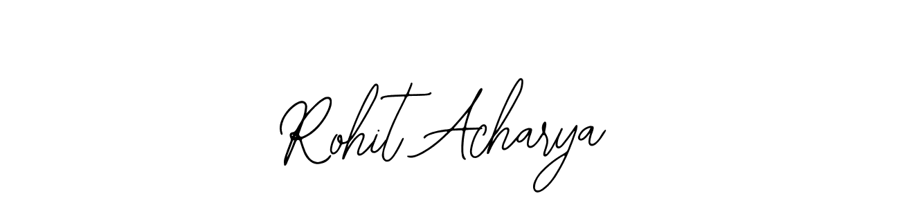 You should practise on your own different ways (Bearetta-2O07w) to write your name (Rohit Acharya) in signature. don't let someone else do it for you. Rohit Acharya signature style 12 images and pictures png
