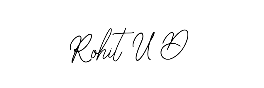 How to Draw Rohit U D signature style? Bearetta-2O07w is a latest design signature styles for name Rohit U D. Rohit U D signature style 12 images and pictures png