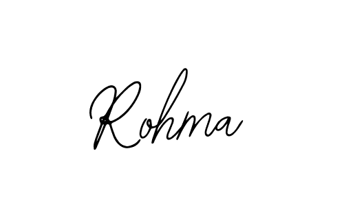 Use a signature maker to create a handwritten signature online. With this signature software, you can design (Bearetta-2O07w) your own signature for name Rohma. Rohma signature style 12 images and pictures png