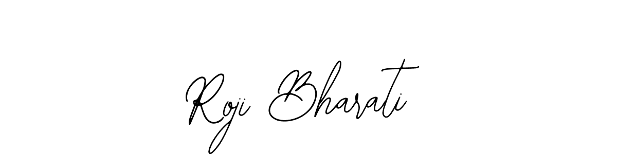 Bearetta-2O07w is a professional signature style that is perfect for those who want to add a touch of class to their signature. It is also a great choice for those who want to make their signature more unique. Get Roji Bharati name to fancy signature for free. Roji Bharati signature style 12 images and pictures png