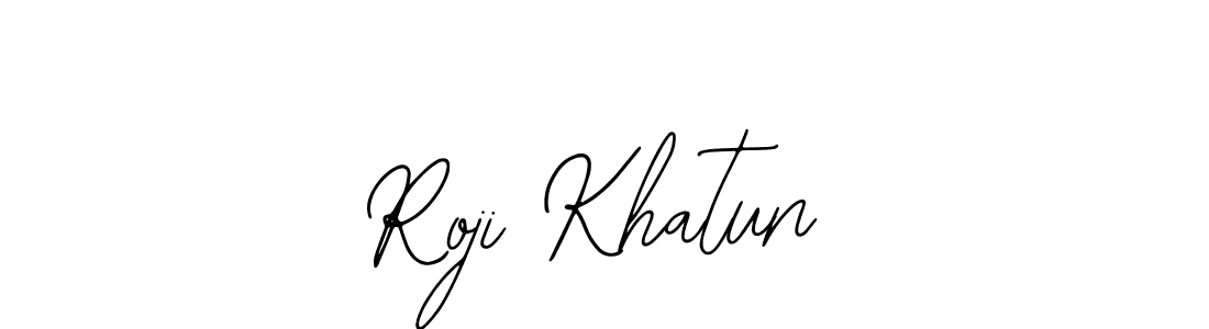 How to make Roji Khatun name signature. Use Bearetta-2O07w style for creating short signs online. This is the latest handwritten sign. Roji Khatun signature style 12 images and pictures png