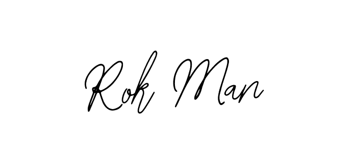 Bearetta-2O07w is a professional signature style that is perfect for those who want to add a touch of class to their signature. It is also a great choice for those who want to make their signature more unique. Get Rok Man name to fancy signature for free. Rok Man signature style 12 images and pictures png