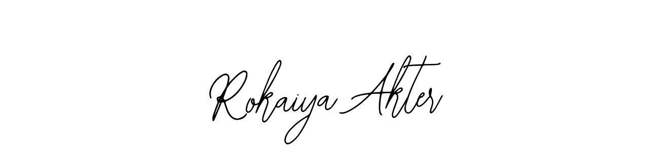 You should practise on your own different ways (Bearetta-2O07w) to write your name (Rokaiya Akter) in signature. don't let someone else do it for you. Rokaiya Akter signature style 12 images and pictures png