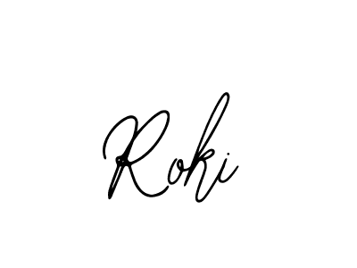 Use a signature maker to create a handwritten signature online. With this signature software, you can design (Bearetta-2O07w) your own signature for name Roki. Roki signature style 12 images and pictures png