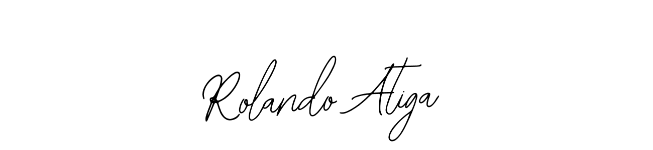 Similarly Bearetta-2O07w is the best handwritten signature design. Signature creator online .You can use it as an online autograph creator for name Rolando Atiga. Rolando Atiga signature style 12 images and pictures png