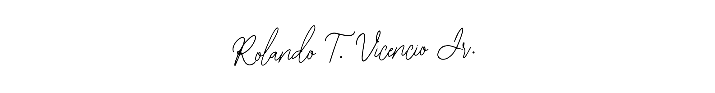 Similarly Bearetta-2O07w is the best handwritten signature design. Signature creator online .You can use it as an online autograph creator for name Rolando T. Vicencio Jr.. Rolando T. Vicencio Jr. signature style 12 images and pictures png