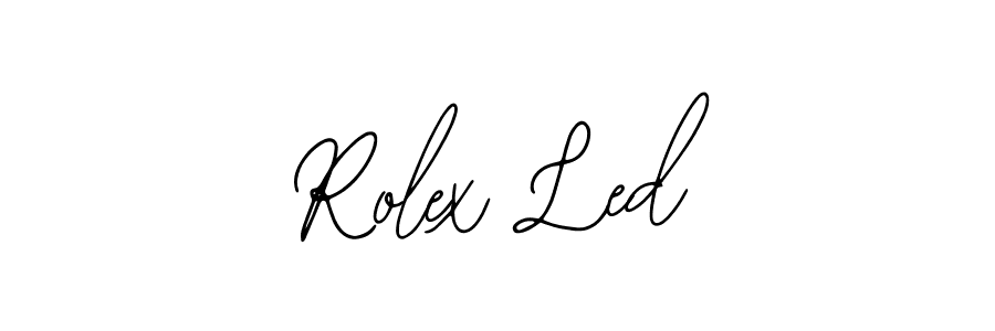 How to make Rolex Led signature? Bearetta-2O07w is a professional autograph style. Create handwritten signature for Rolex Led name. Rolex Led signature style 12 images and pictures png