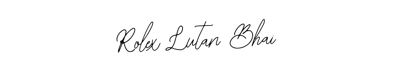 Design your own signature with our free online signature maker. With this signature software, you can create a handwritten (Bearetta-2O07w) signature for name Rolex Lutan Bhai. Rolex Lutan Bhai signature style 12 images and pictures png