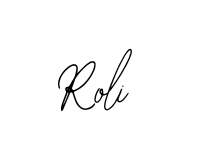Design your own signature with our free online signature maker. With this signature software, you can create a handwritten (Bearetta-2O07w) signature for name Roli. Roli signature style 12 images and pictures png